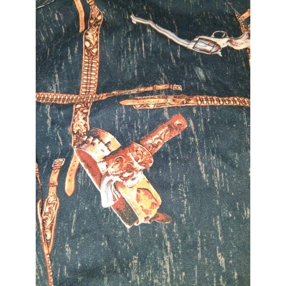 Western-Themed Long Sleeve Button-Up Shirt With Guns & Holsters Print - Picture 6 of 8